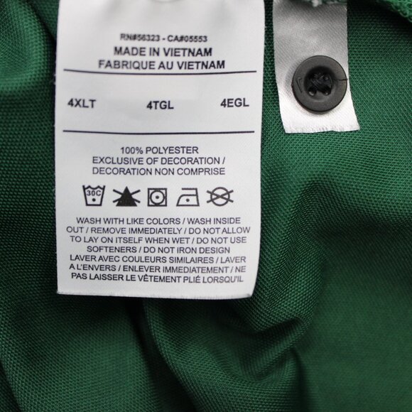 Nike Polo Shirt Mens 4XLT XXXXL-Tall Green Dri-Fit 100% Polyester Short Sleeve - Picture 8 of 13